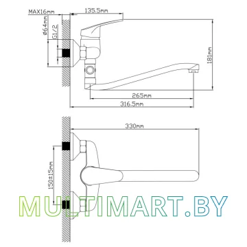 Смеситель AV Engineering AVROM7-A102-221 картинка 2